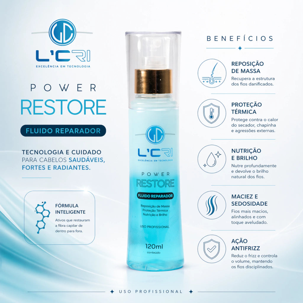 Fluido Bifásico Power Restore L'Cri 120ml - imagem 3