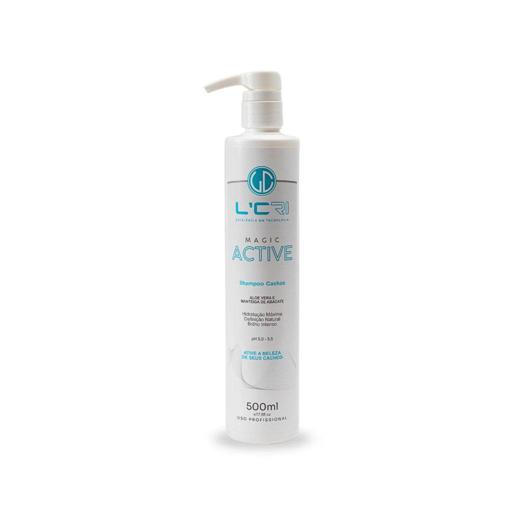 Shampoo Cachos Magic Active com Aloe Vera L'cri 500ml