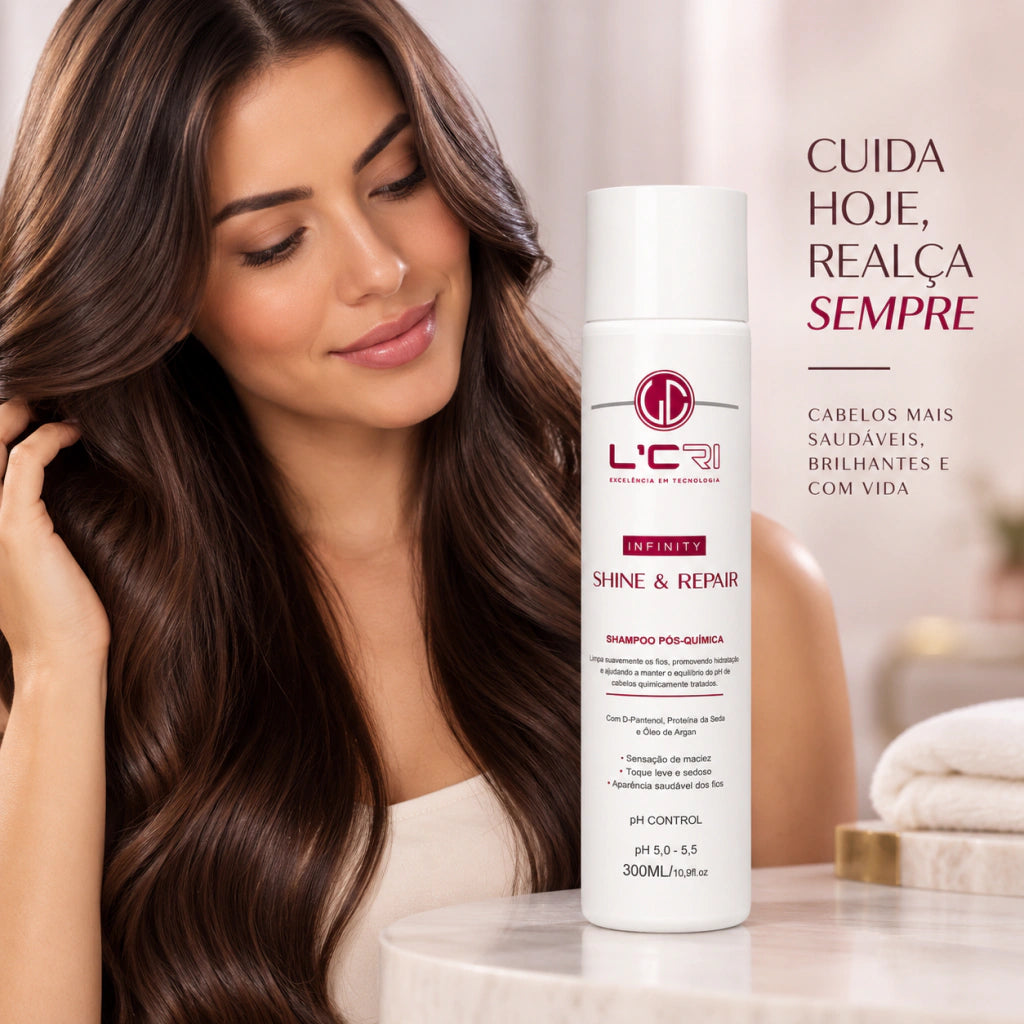 Shampoo Infinity Shine & Repair Pós Química L'Cri 300ml - imagem 5
