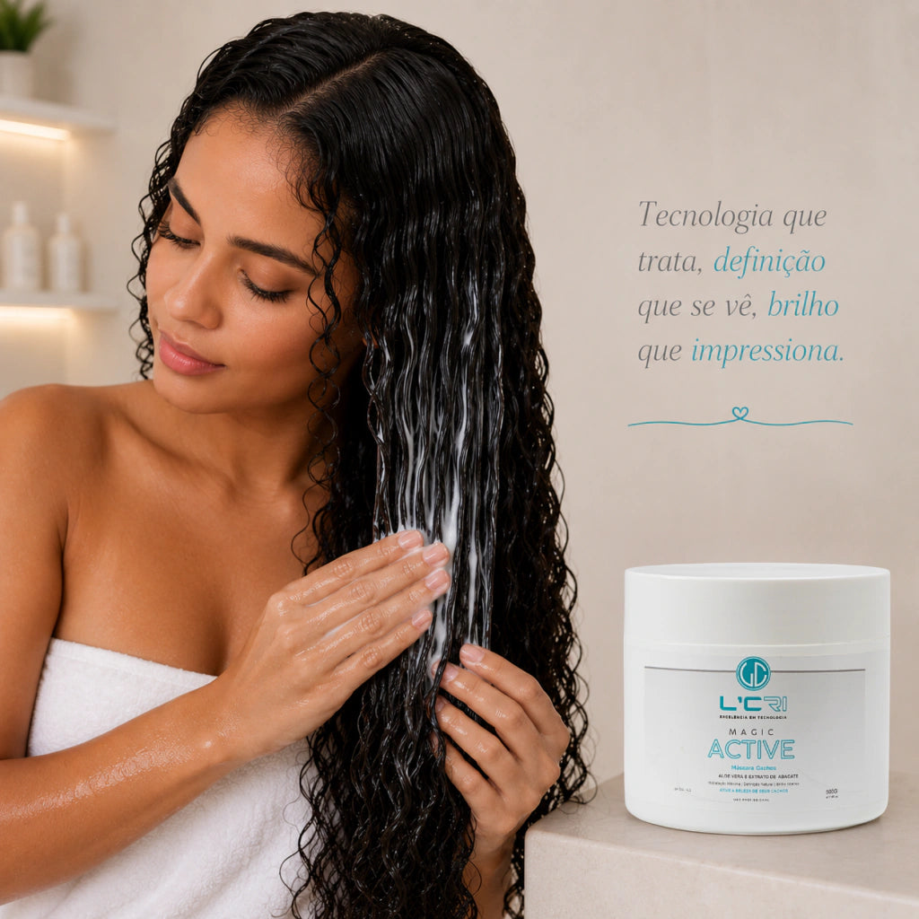 Máscara de Hidratação Cachos Magic Active L'Cri 500g - imagem 2