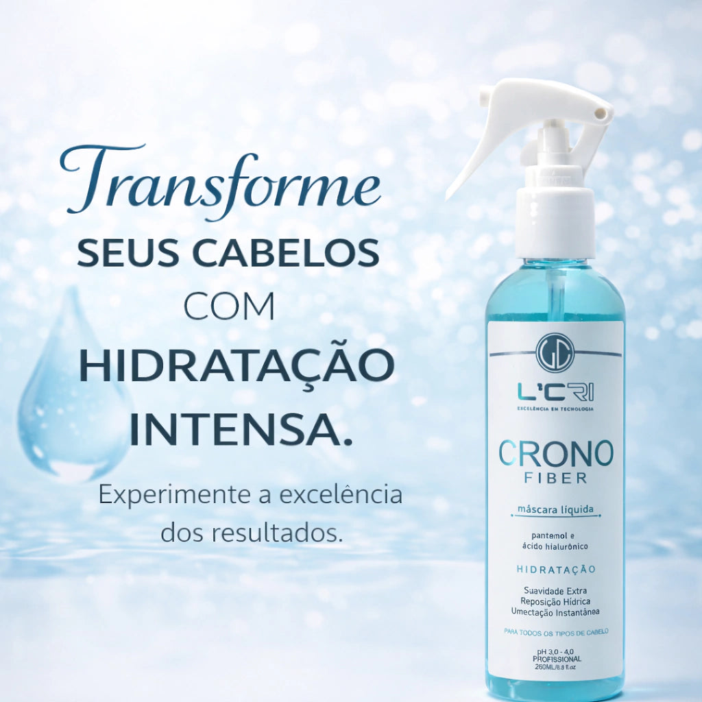 Máscara Líquida Crono Fiber Hidratação 260ml L'Cri - imagem 4