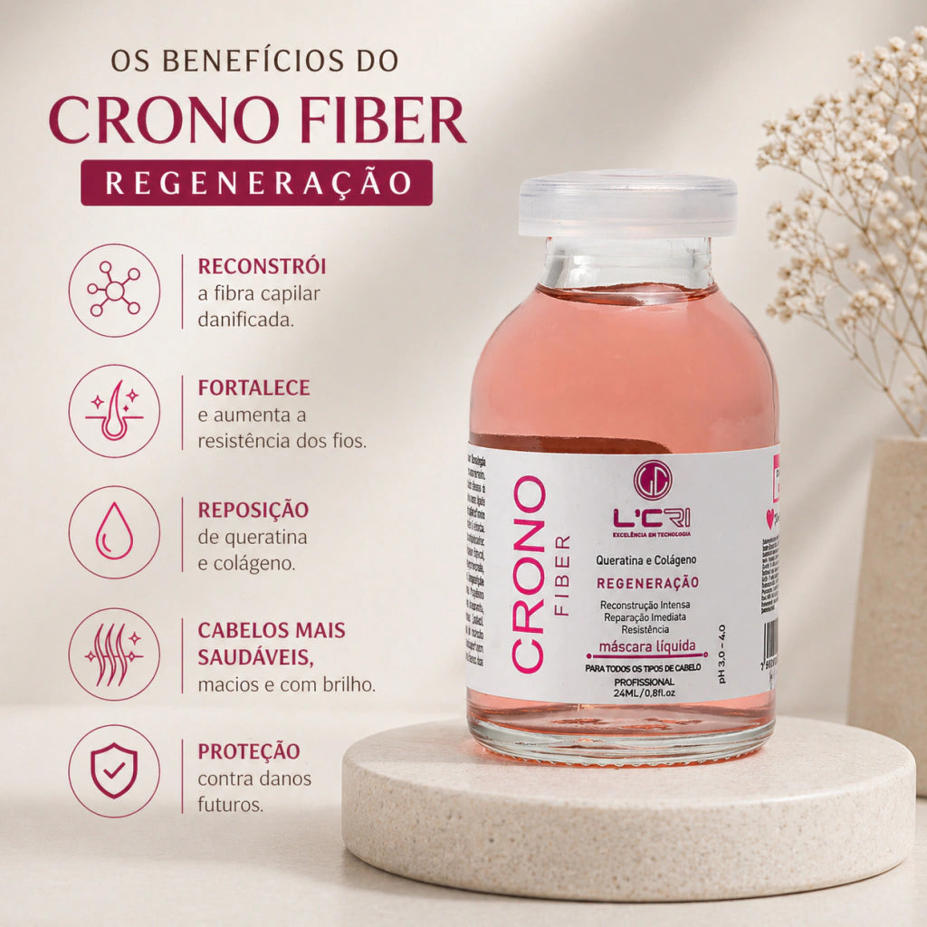 Máscara Líquida Crono Fiber Regeneração 24ml L'Cri - imagem 6
