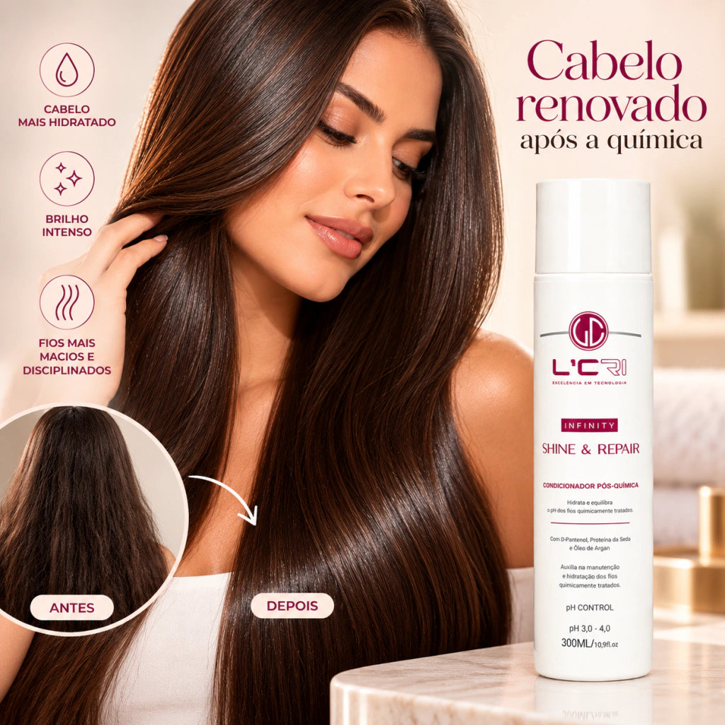 Condicionador Infinity Shine & Repair Pós Química L'Cri 300ml - imagem 4