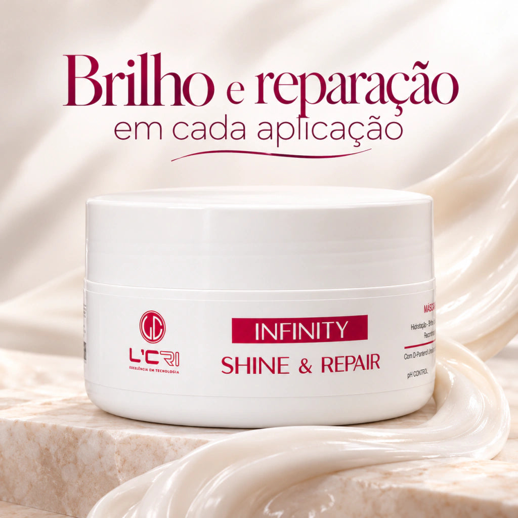 Máscara Infinity Shine & Repair Pós Química L'Cri 300g - imagem 6