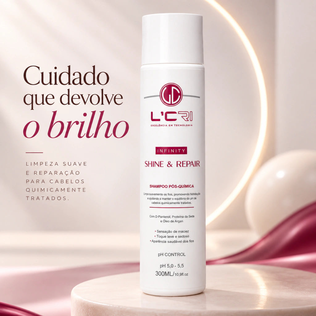Shampoo Infinity Shine & Repair Pós Química L'Cri 300ml - imagem 6