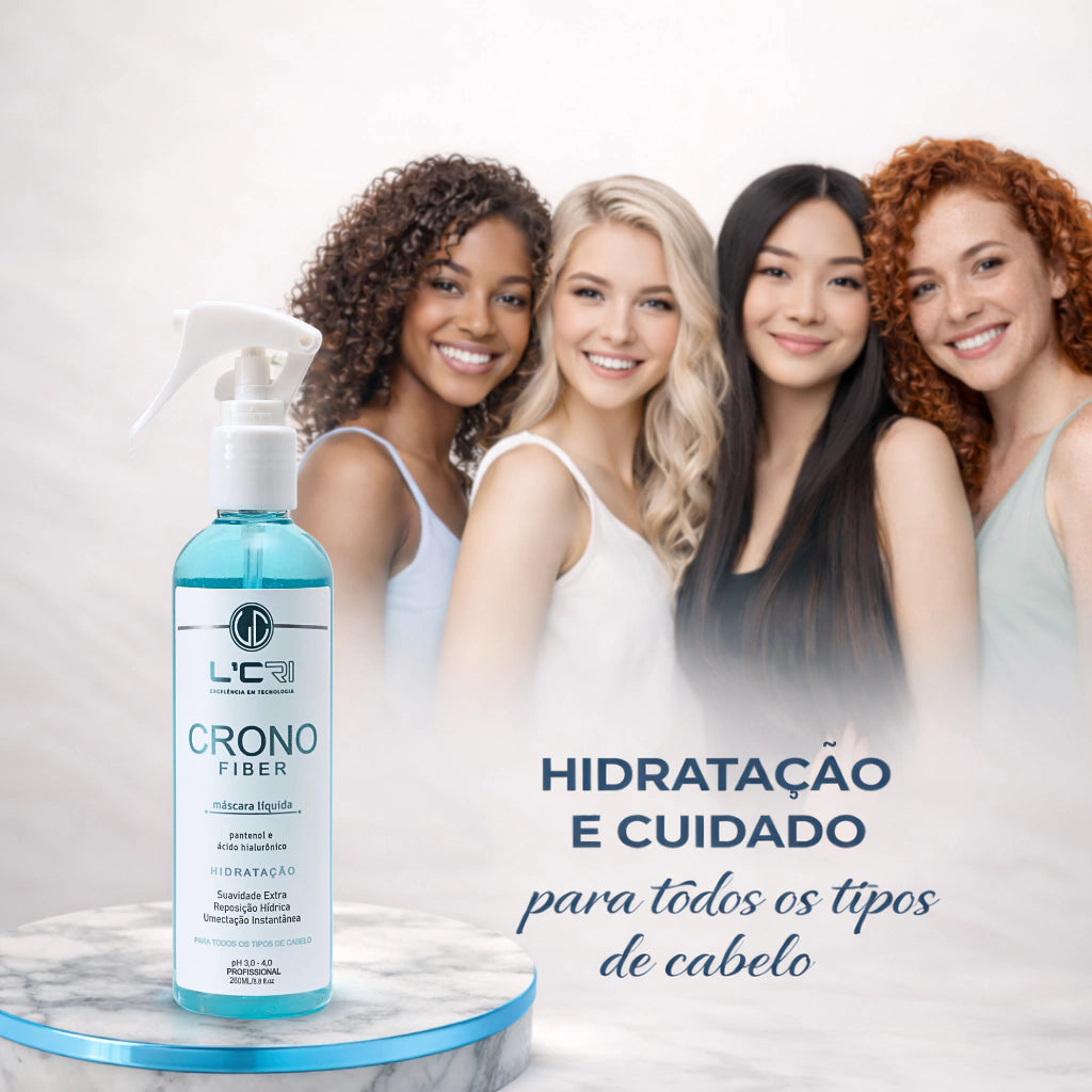 Máscara Líquida Crono Fiber Hidratação 260ml L'Cri - imagem 6