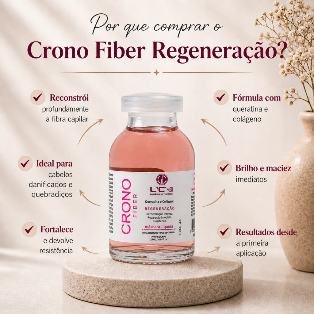 Máscara Líquida Crono Fiber Regeneração 24ml L'Cri - imagem 4